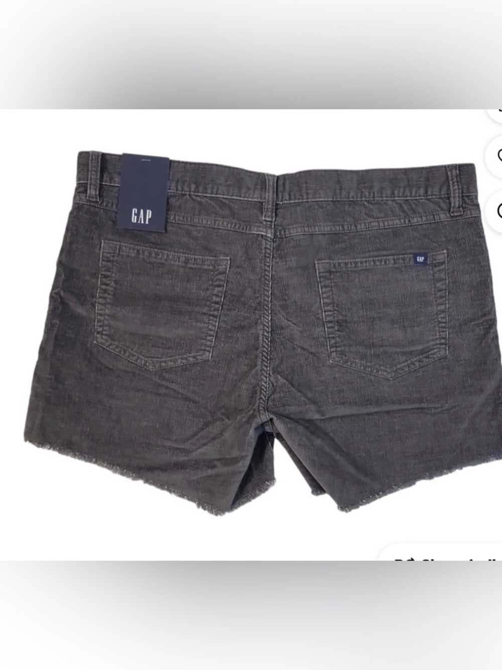 GAP Women's Super Soft 3.5" Inseam Corduroy Shorts w/ Raw
Edge Hem, sz4 like new